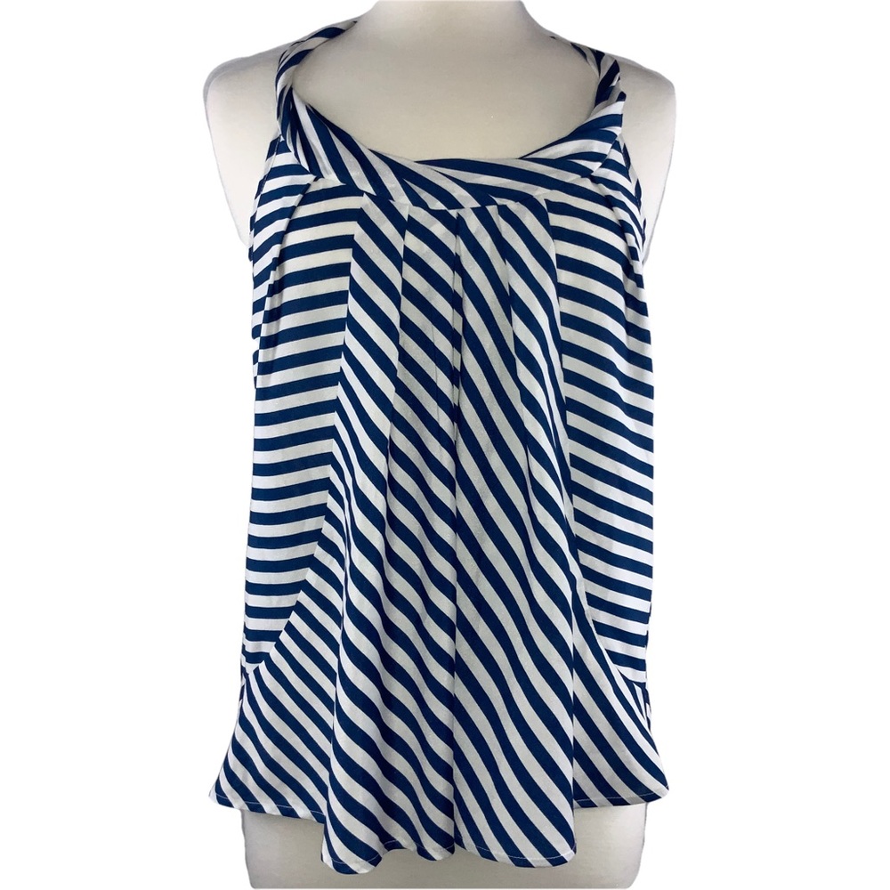 TCEC sleeveless mixed panel blouse